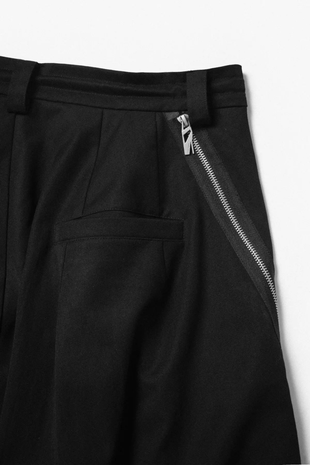 RELABEL丨Low-Rise Multi-Fold Asymmetrical Casual Suit Pants