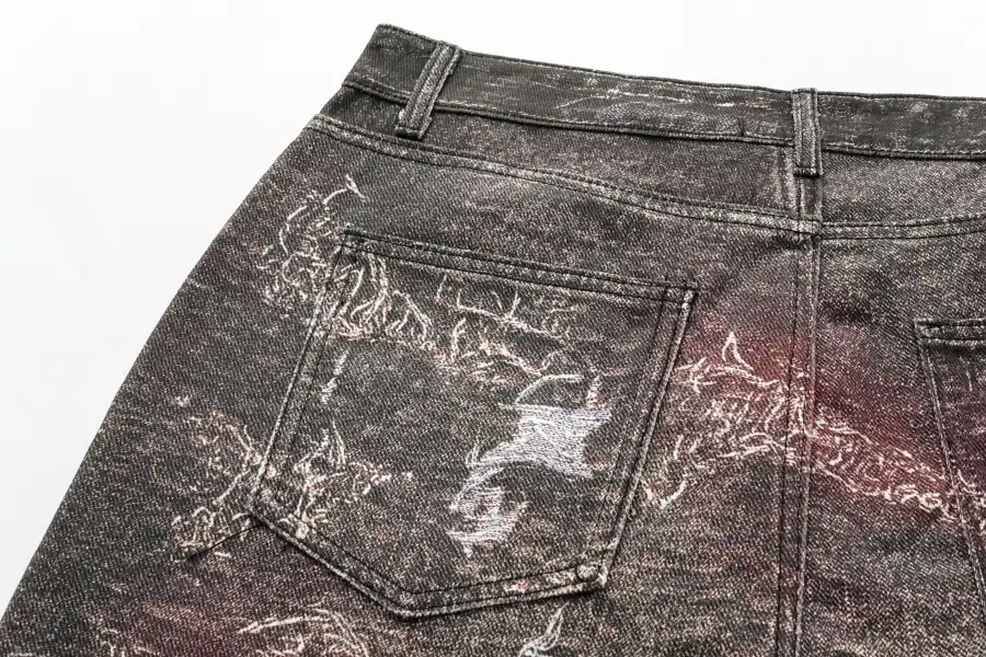 Dom Distressed Red Rust Jeans - 3