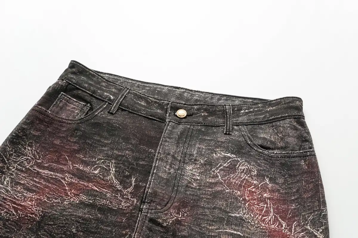 Dom Distressed Red Rust Jeans