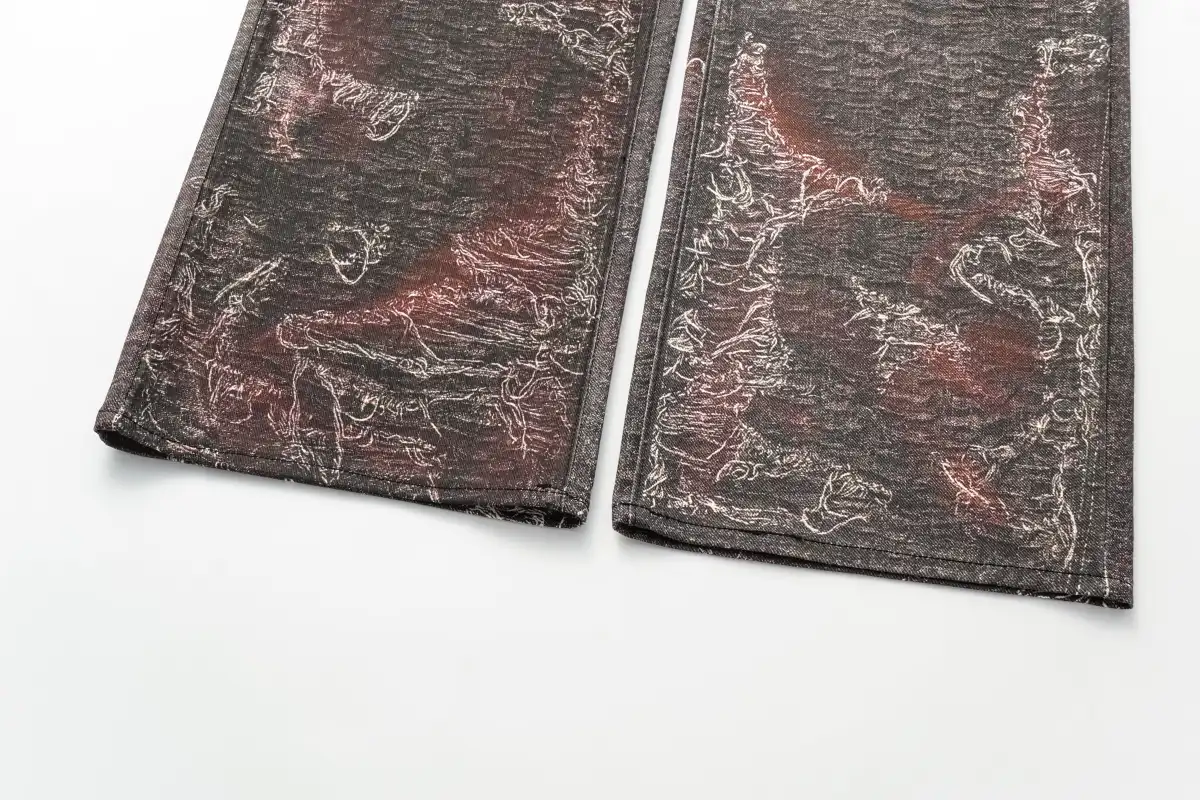 Dom Distressed Red Rust Jeans