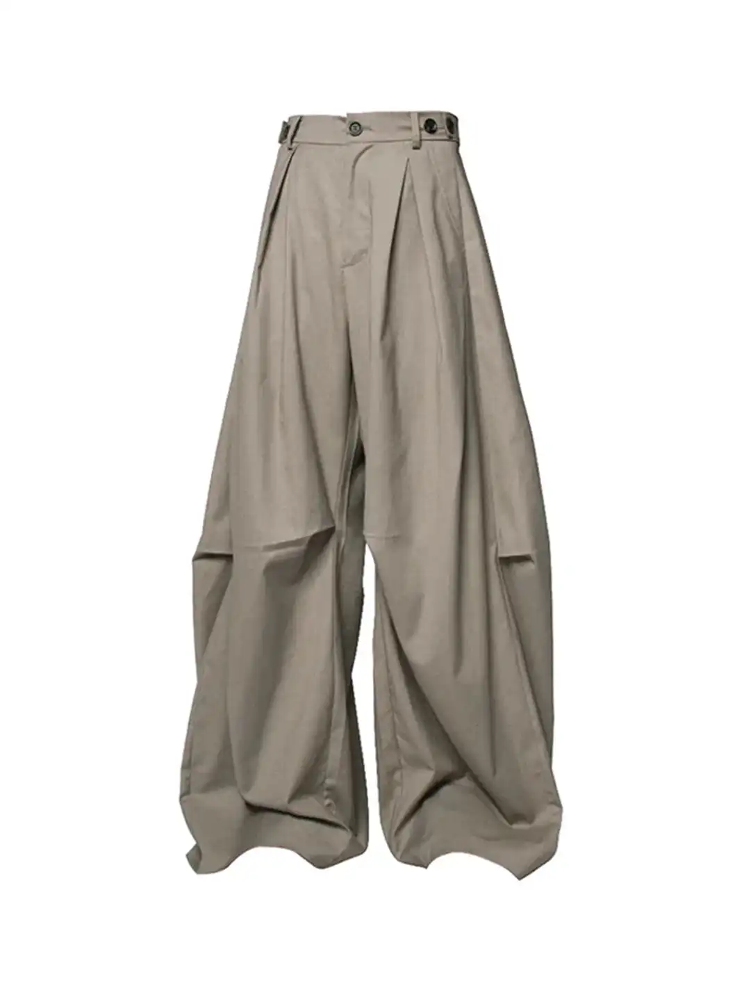 RELABEL丨Pleated And Draped Loose-Fitting Scimitar Suit Pants