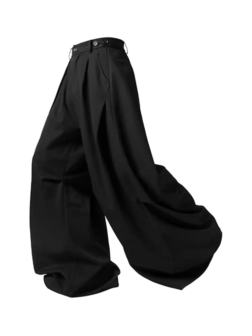 RELABEL丨Pleated And Draped Loose-Fitting Scimitar Suit Pants