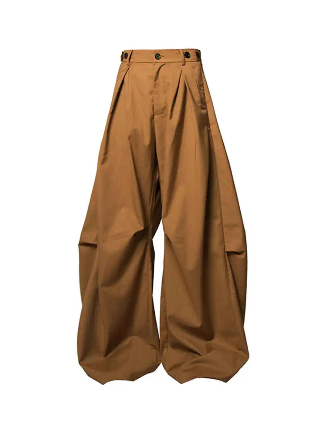 RELABEL丨Pleated And Draped Loose-Fitting Scimitar Suit Pants