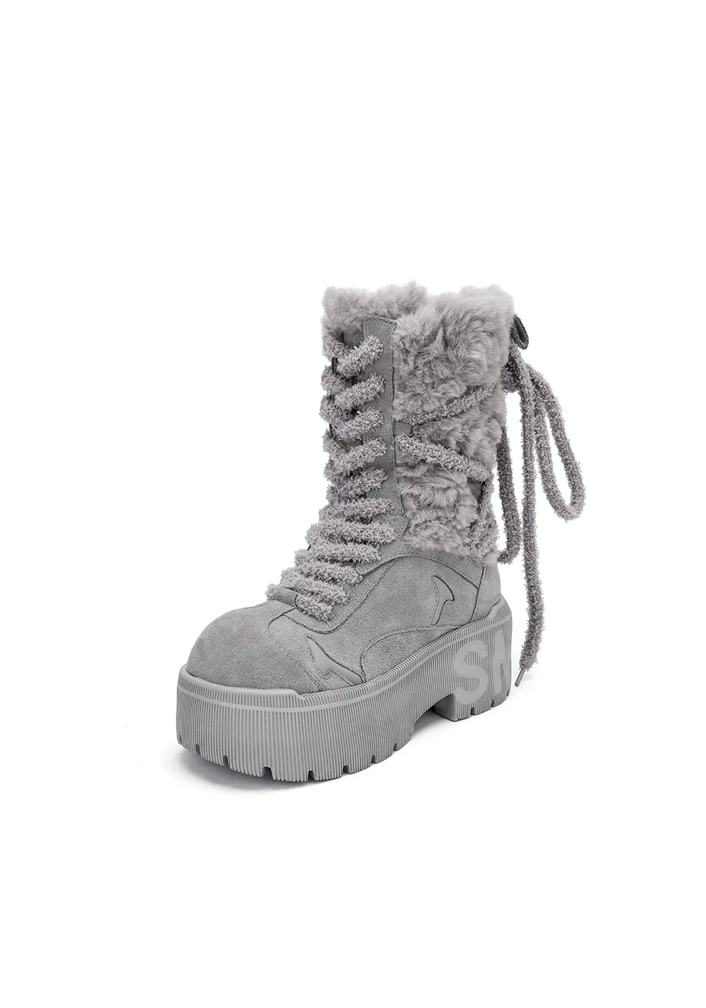 SMILEY丨Tall Snow Boots-Gray
