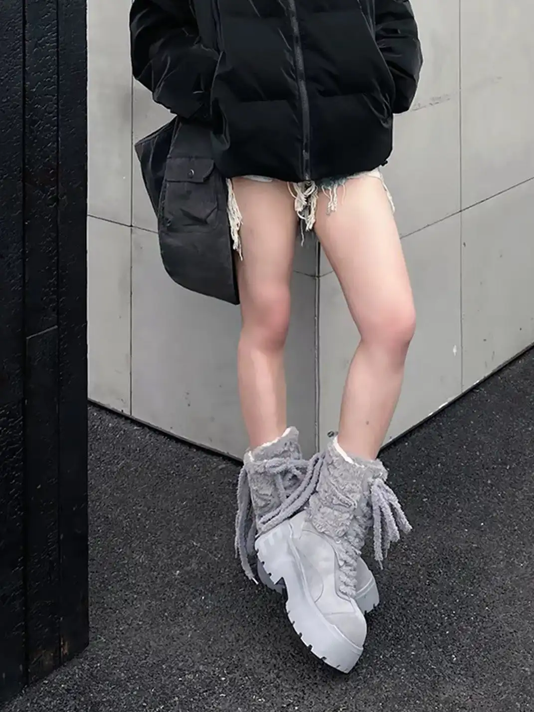 SMILEY丨Tall Snow Boots-Gray