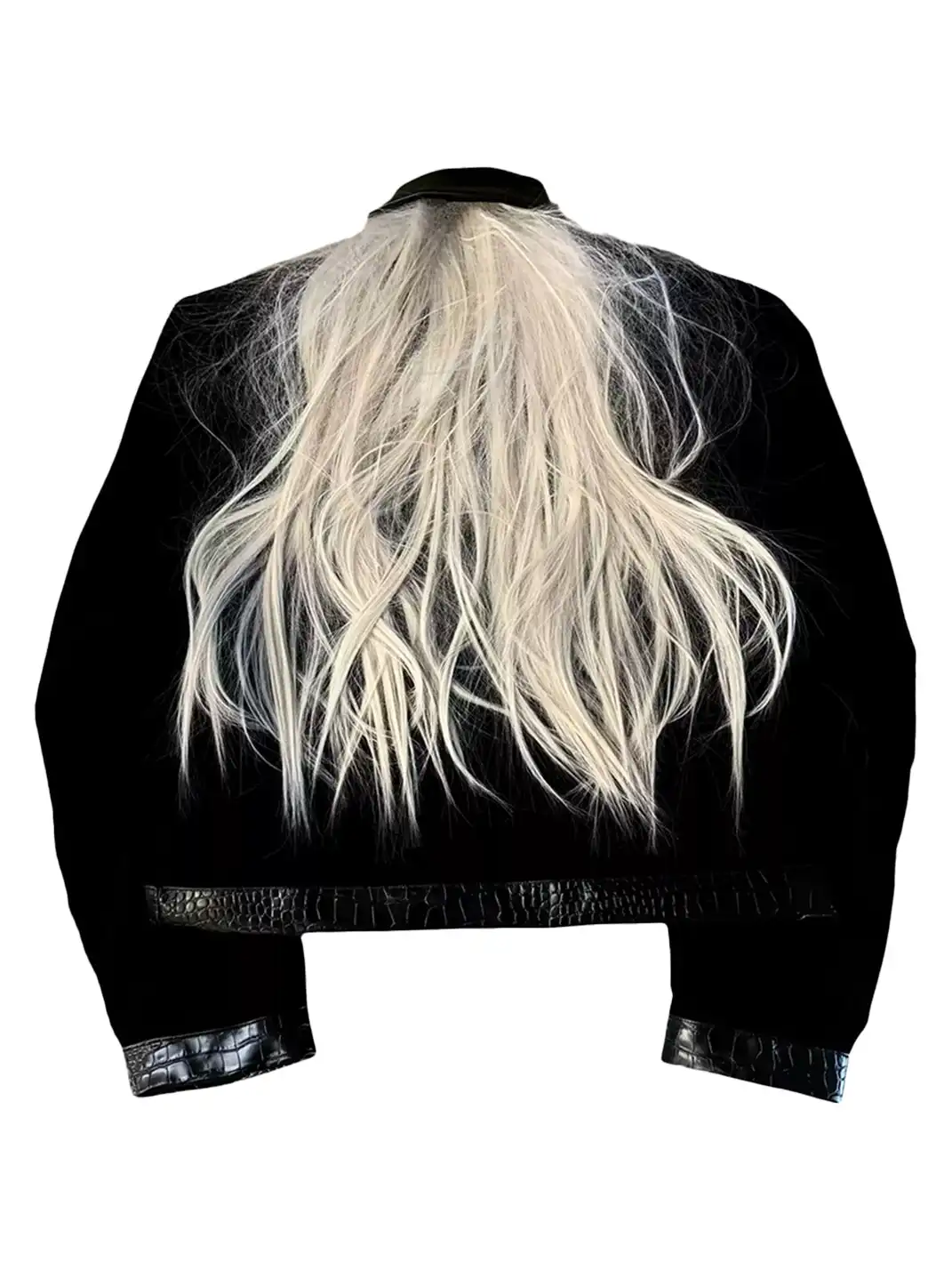 ANONYM | "BEDLAM"  Croc Velvet Denim Jacket