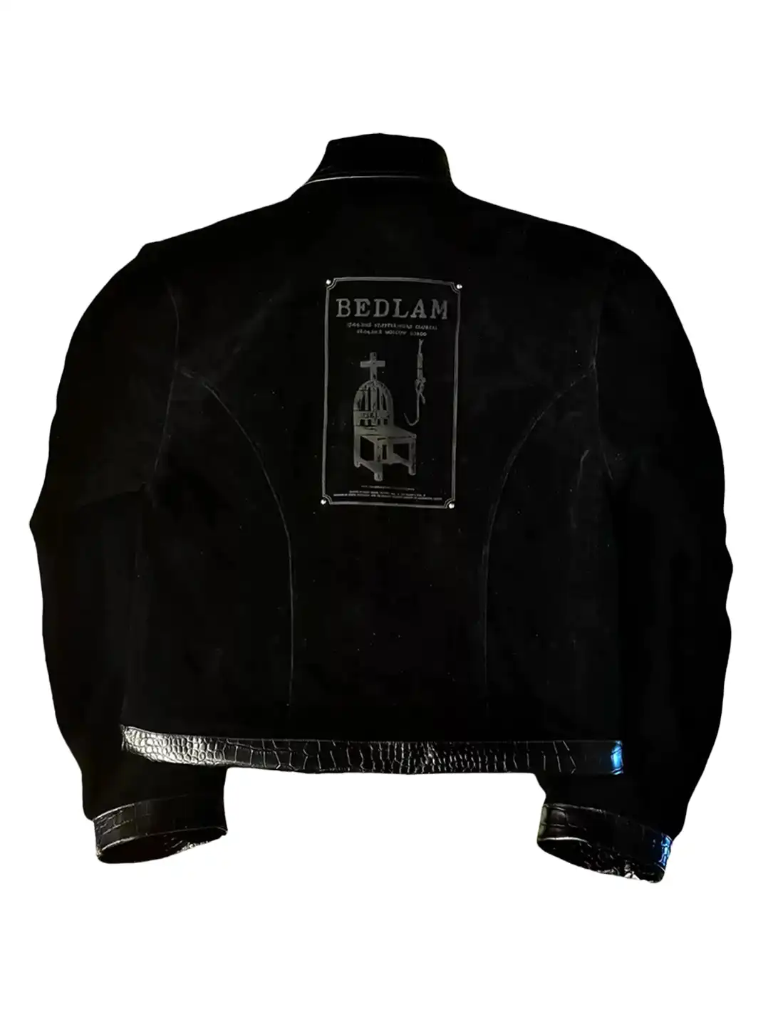 ANONYM | "BEDLAM"  Croc Velvet Denim Jacket