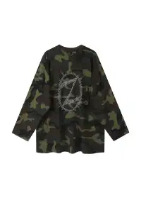 ZOZOKILLA Camouflage Long sleeved Tshirt/Sweatshirt with Hot Fix Rhinestone LOGO