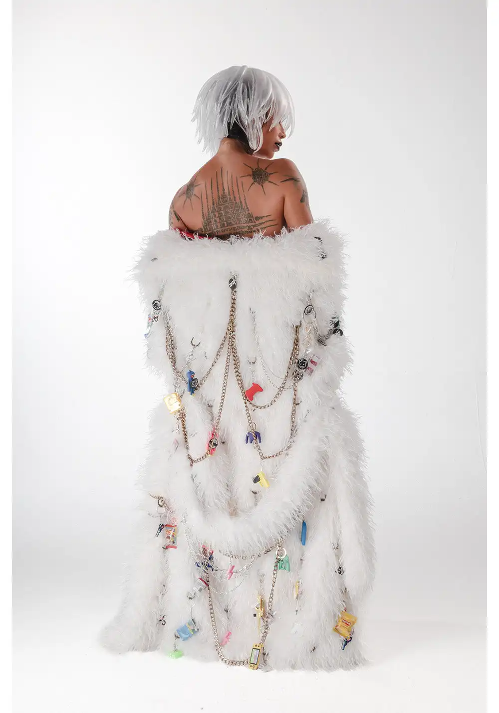 Handmade Pendant Fur Bathrobe Coat