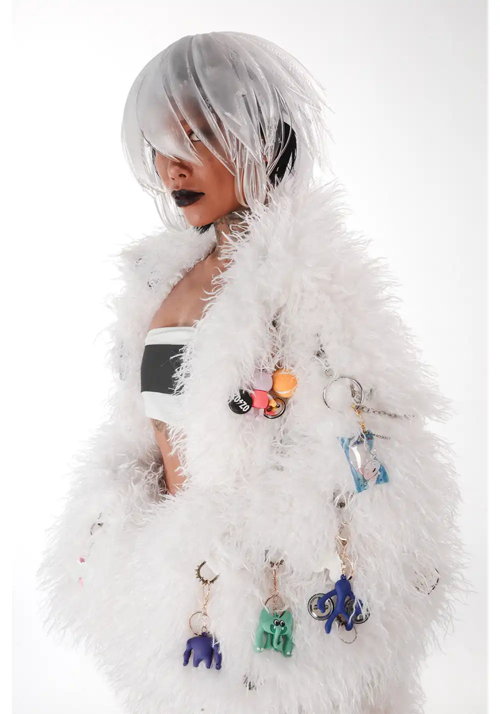 Handmade Pendant Fur Bathrobe Coat