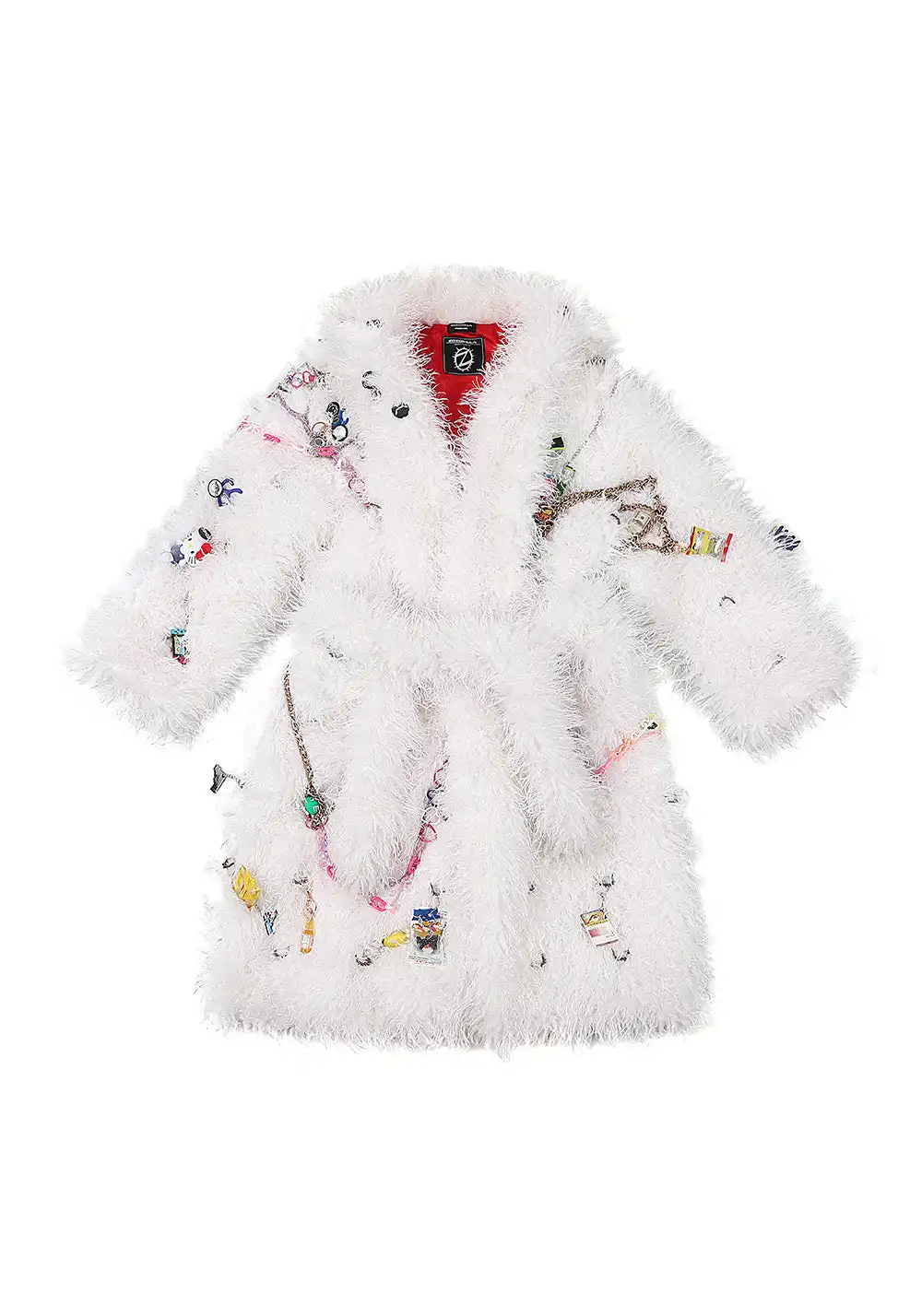 Handmade Pendant Fur Bathrobe Coat