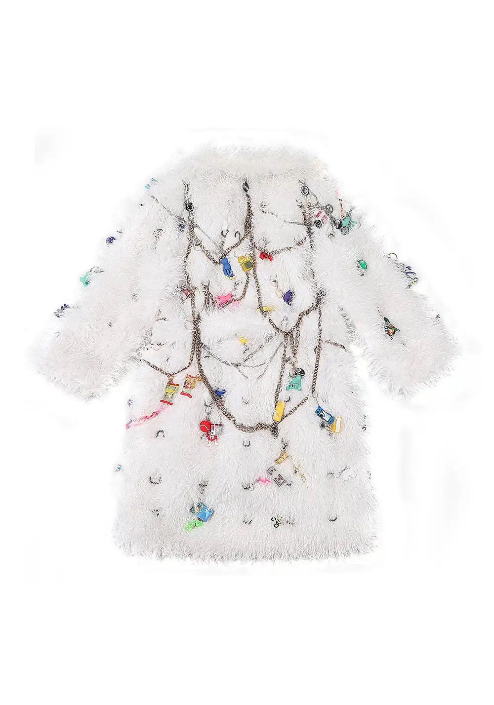 Handmade Pendant Fur Bathrobe Coat