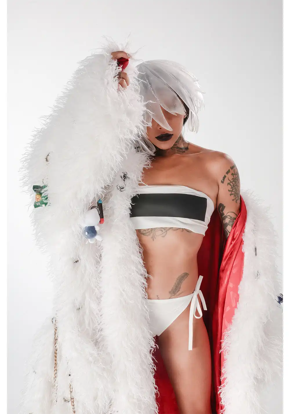 Handmade Pendant Fur Bathrobe Coat
