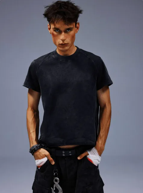 UNIFORM STRUCTURE TEE WASHED ASH - 4