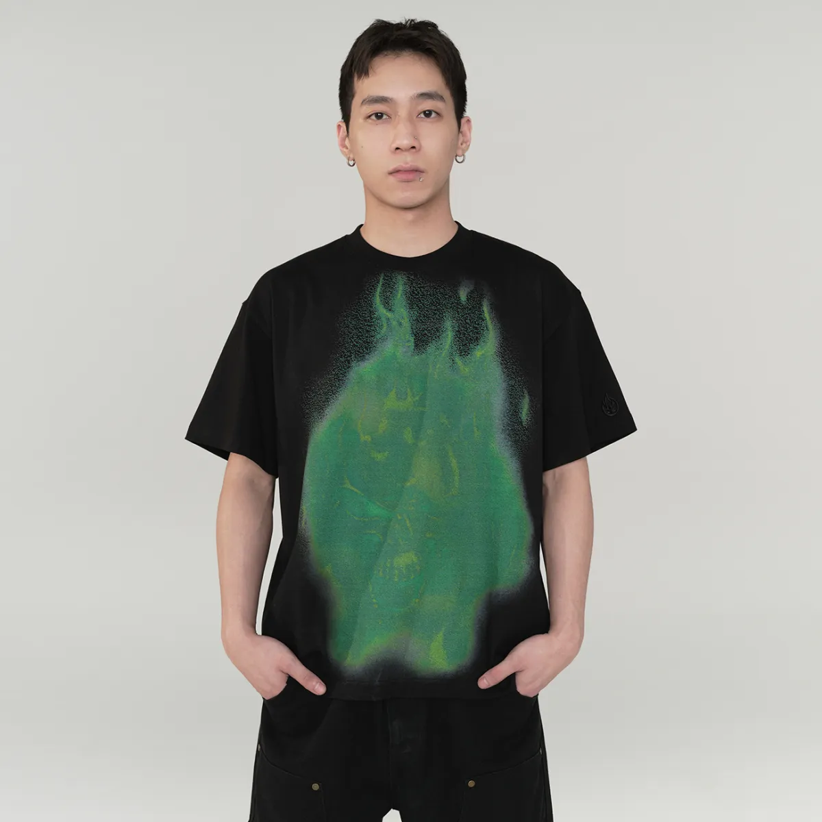BURNIN "SPARKS" FLAME GHOST SHORT SLEEVE T-SHIRT