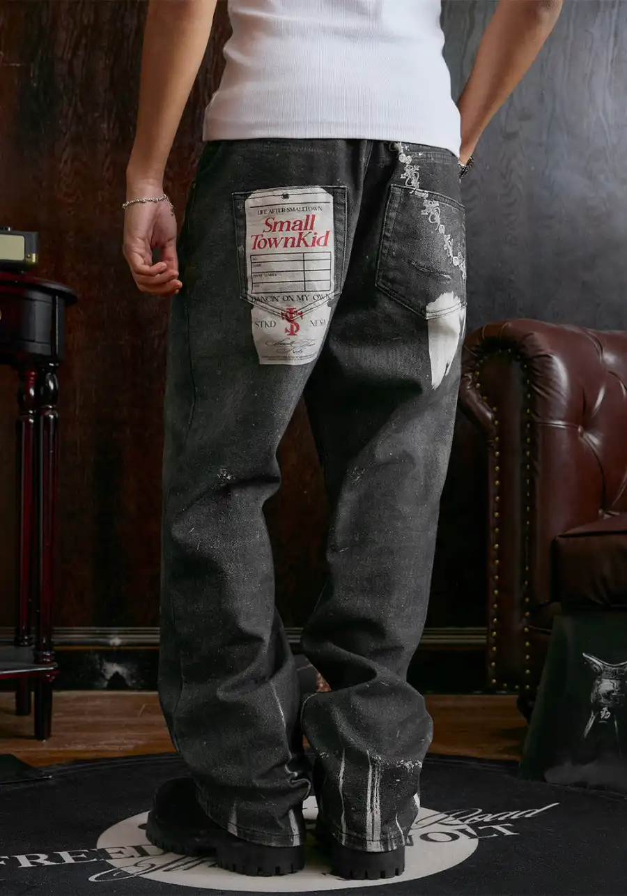 Badge 3D Printed Jeans - 4