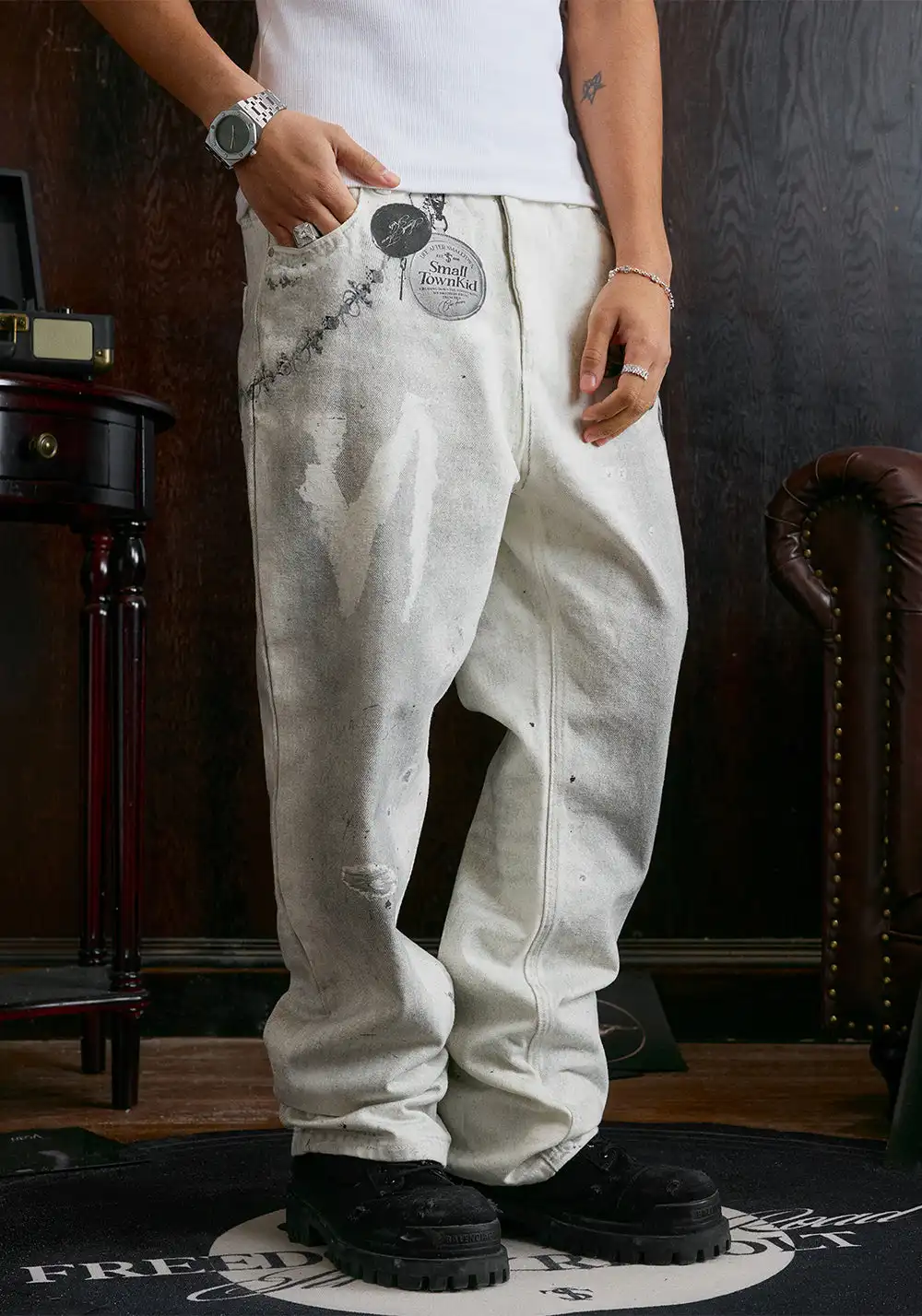 Badge 3D Printed Jeans