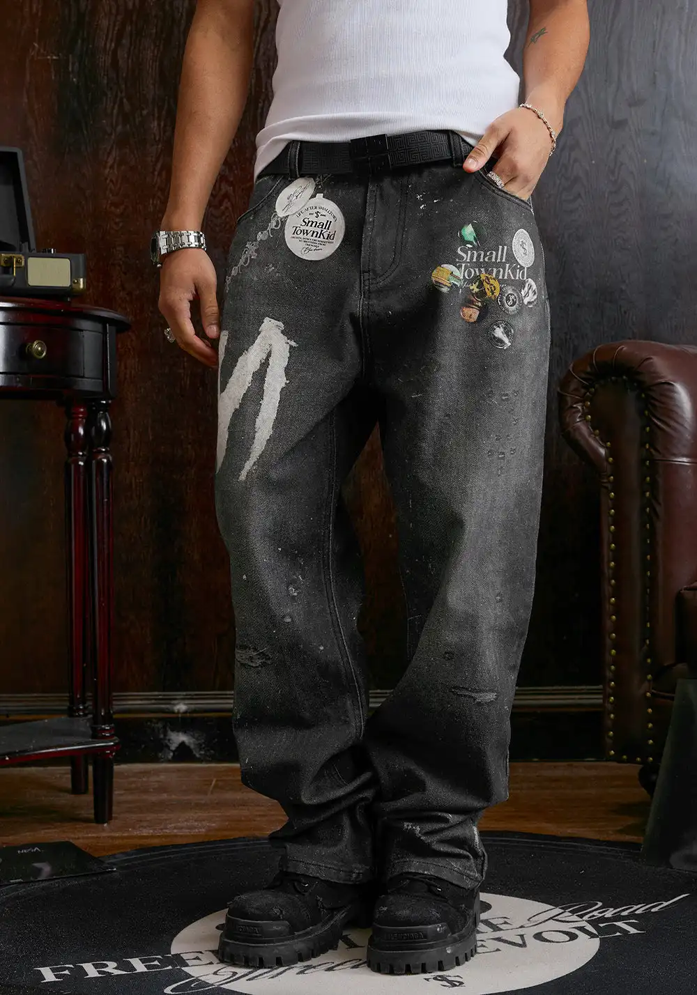 Badge 3D Printed Jeans