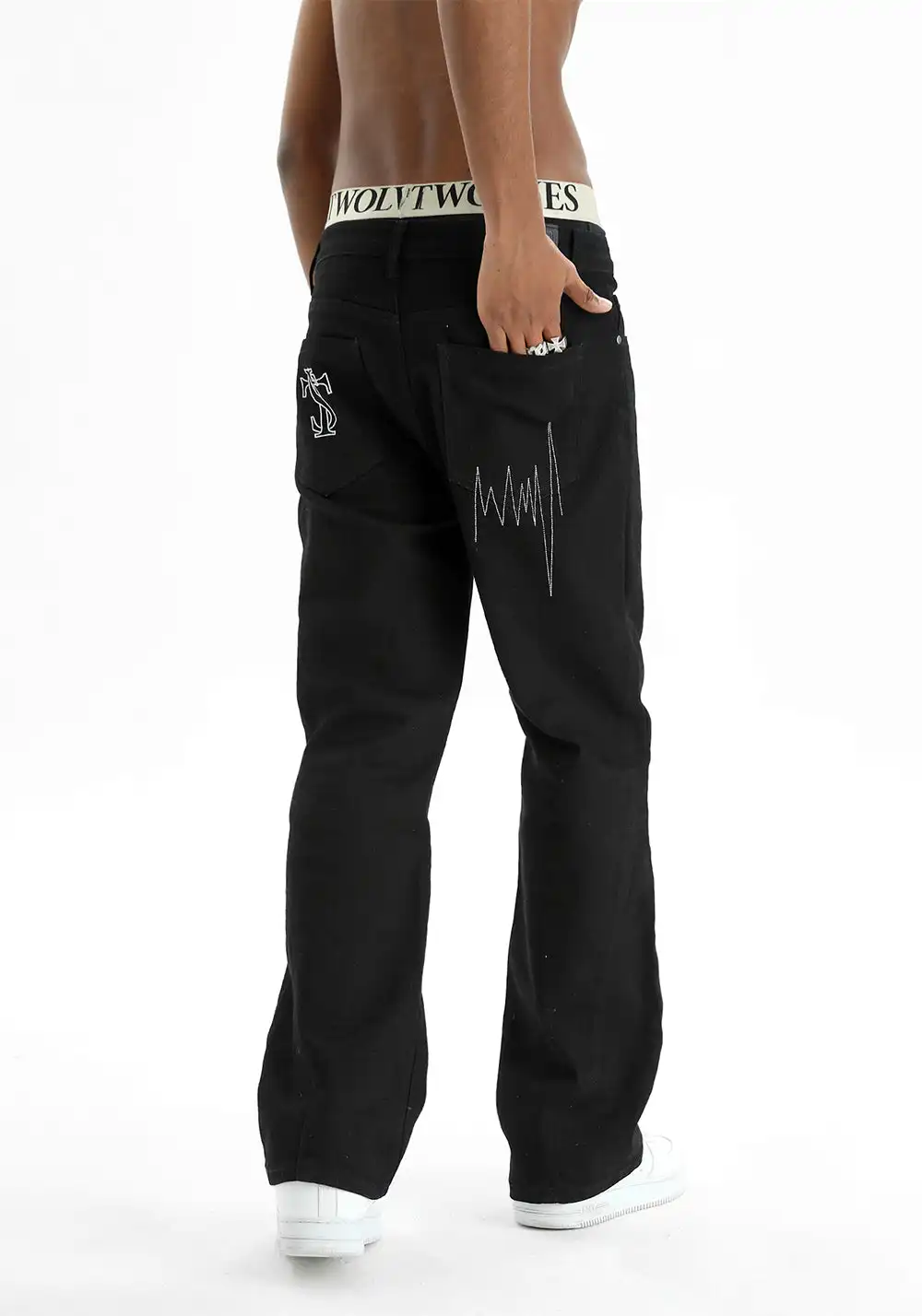 Hip Hop Hipster Bold Line Jeans