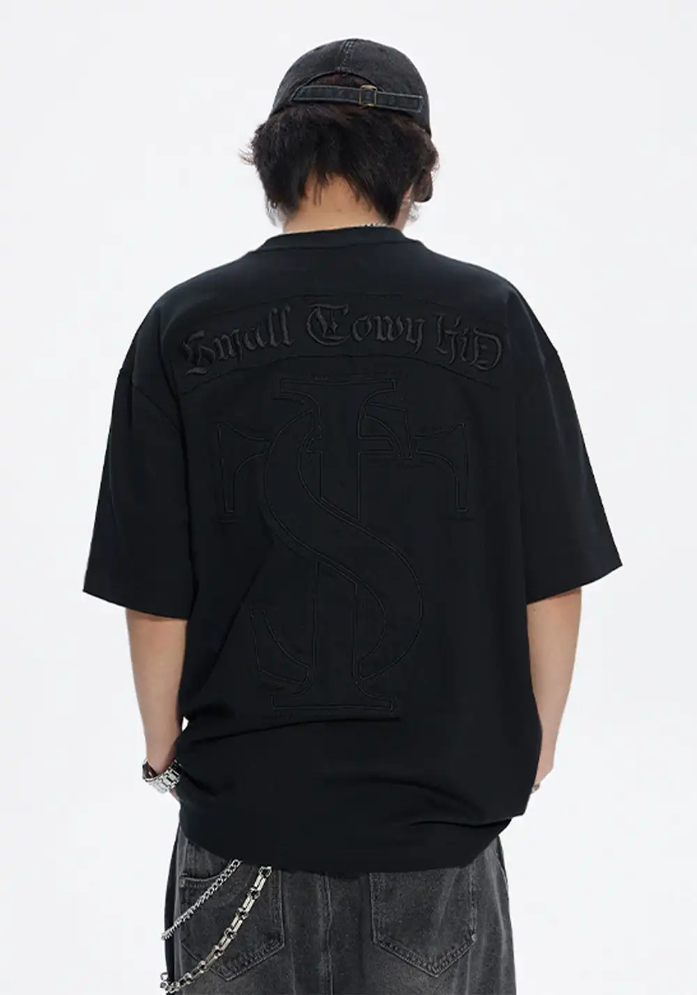 Patch Short Sleeve Crew Neck T-Shirt