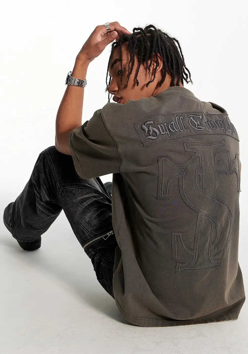 Patch Short Sleeve Crew Neck T-Shirt