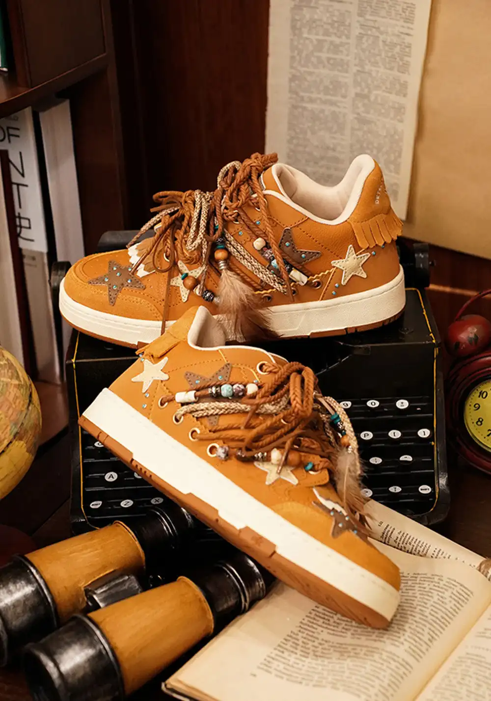 KAALIXTO丨Star Board Shoes-DETECTIVE CHINATOWN 1900 collaboration edition-Ginger