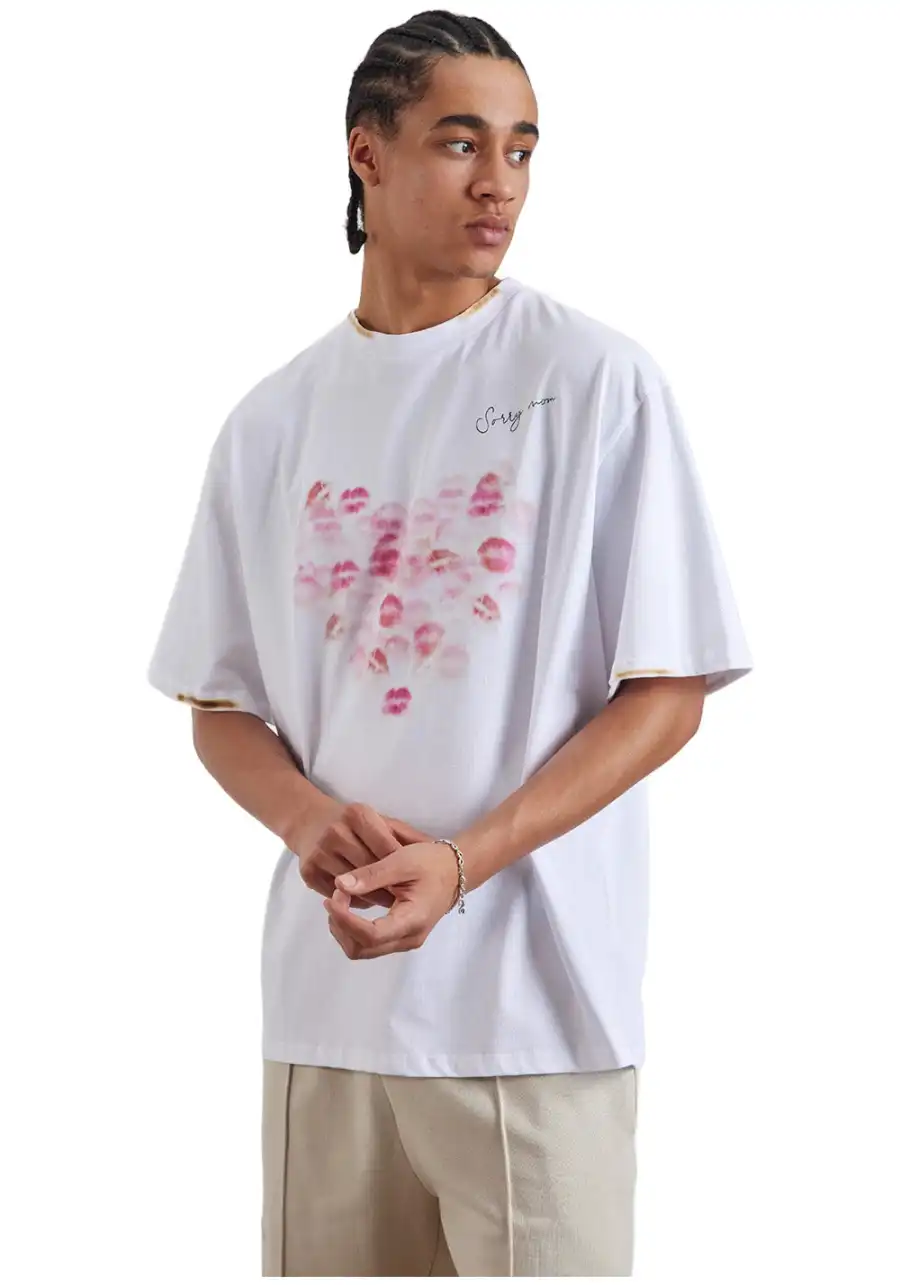 Kylie's Lip Print Smoke Tee - 2