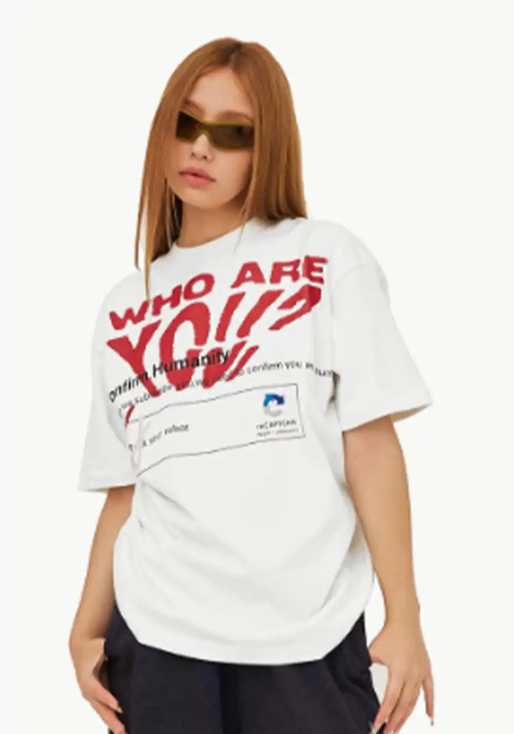 Night Lab 丨"Who R U Fuk Your Robotman" Human Verification T-Shirt.