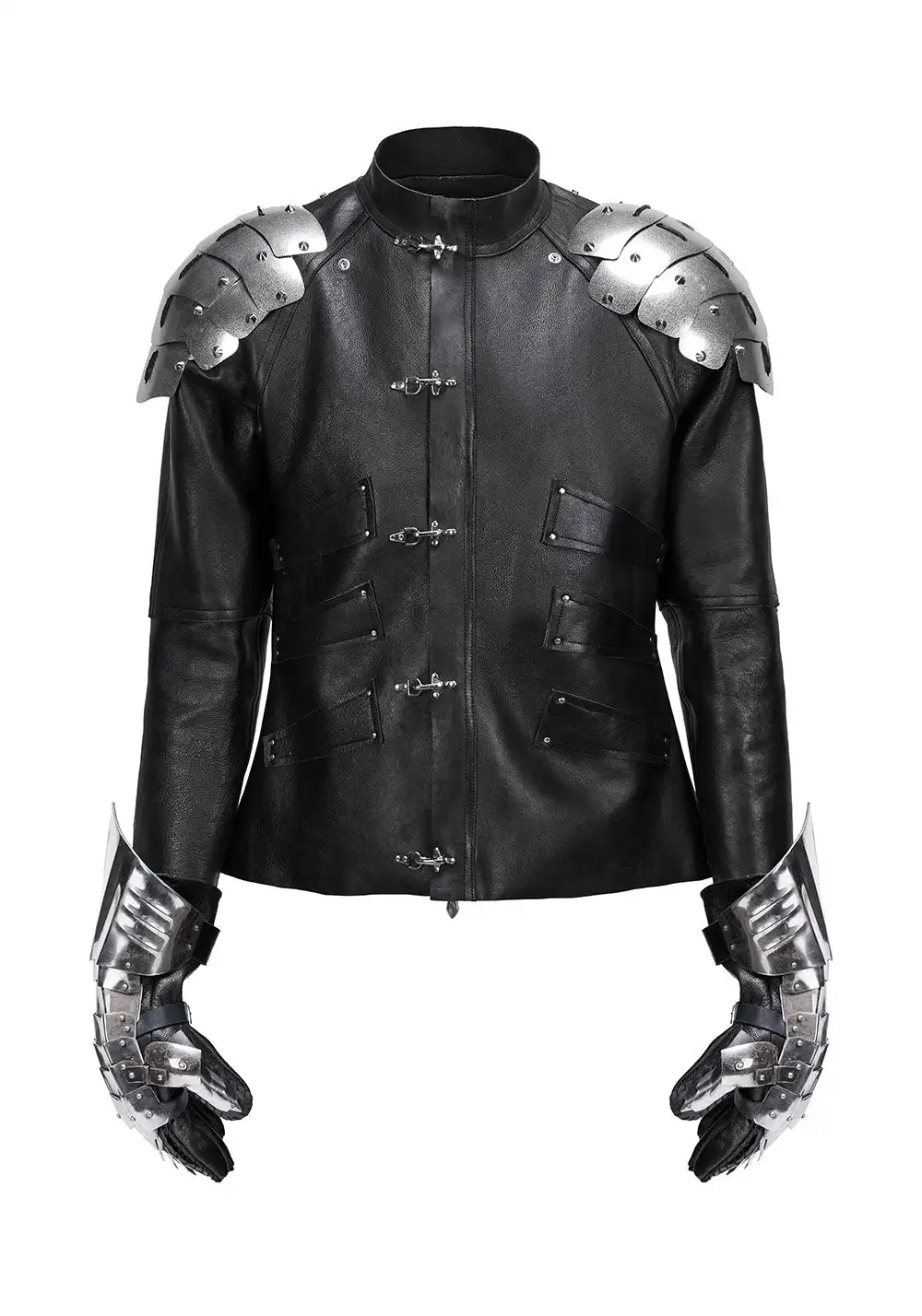 Fourth3ex丨Archive-Custom Medieval Armor Leather Jacket