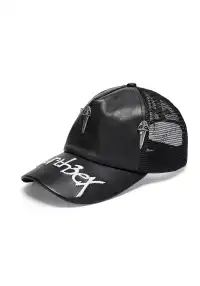 Fourth3ex丨Leather & Mesh Baseball Cap