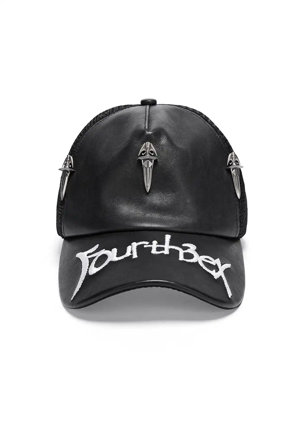 Fourth3ex丨Leather & Mesh Baseball Cap