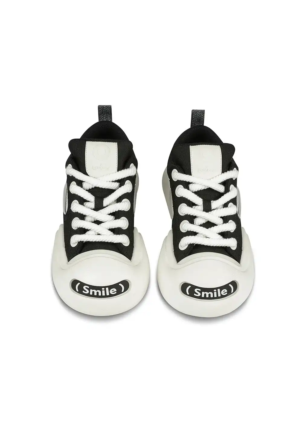 OUDER丨Open Smile Canvas Shoes-Black&White
