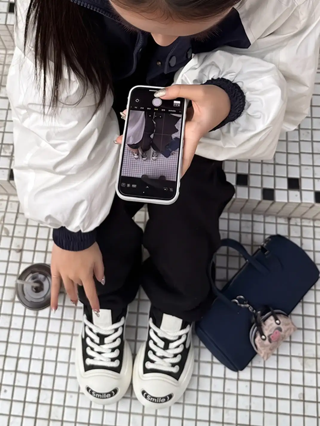 OUDER丨Open Smile Canvas Shoes-Black&White