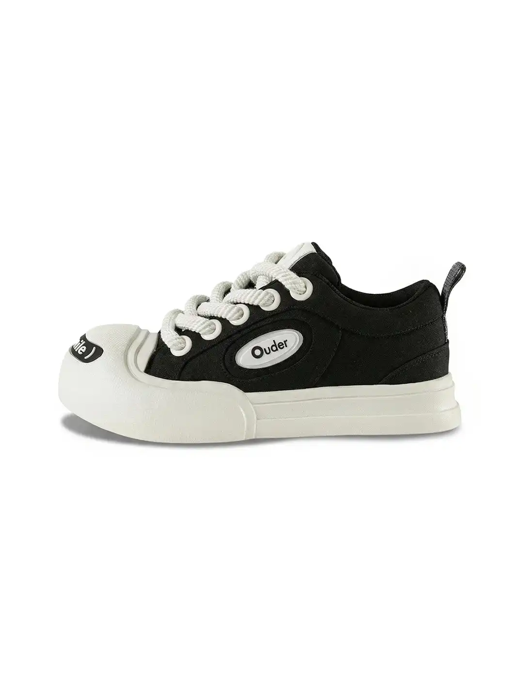 OUDER丨Open Smile Canvas Shoes-Black&White