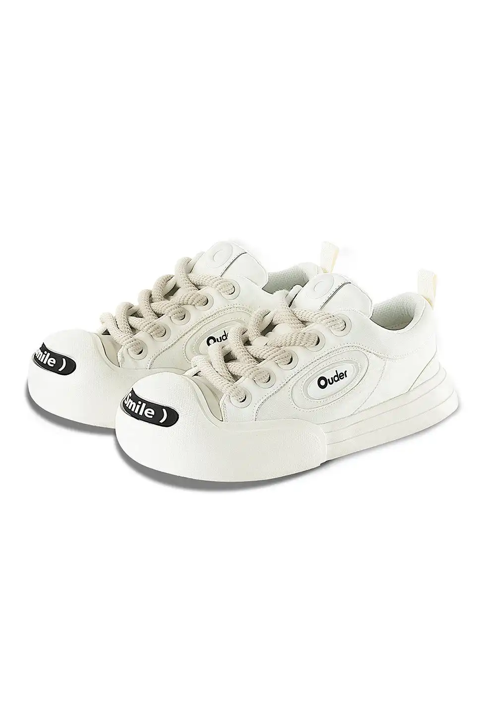 OUDER丨Open Smile Canvas Shoes-White