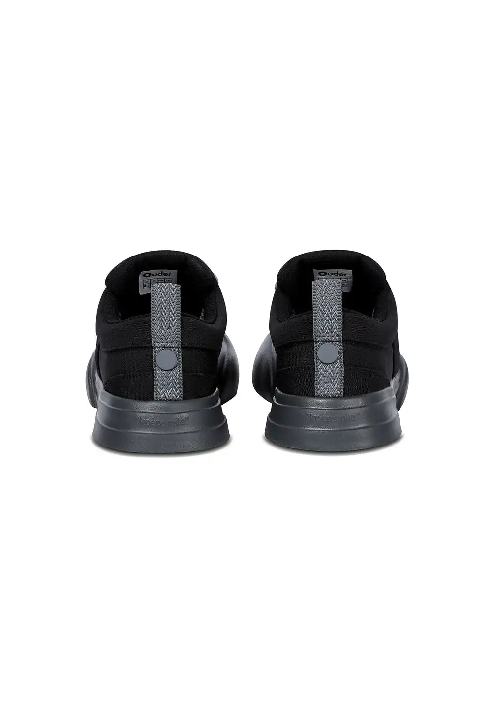OUDER丨Smile Open Smile Big Head Canvas Shoes-Black