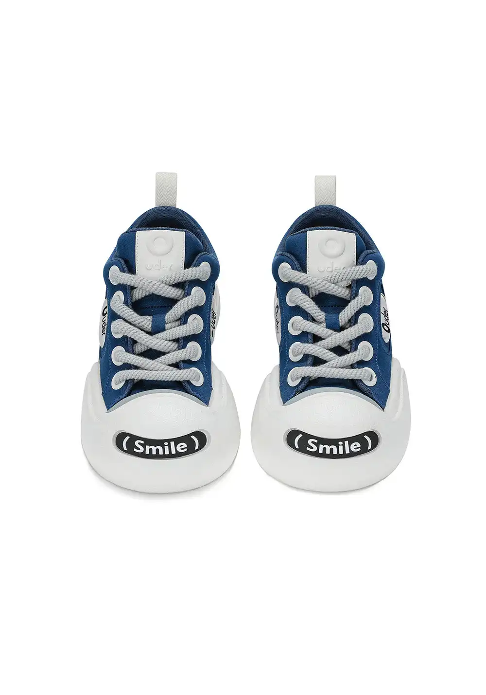 OUDER丨Smile Open Smile Big Head Canvas Shoes-Blue&White