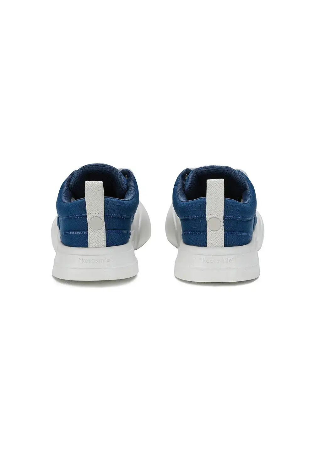 OUDER丨Smile Open Smile Big Head Canvas Shoes-Blue&White