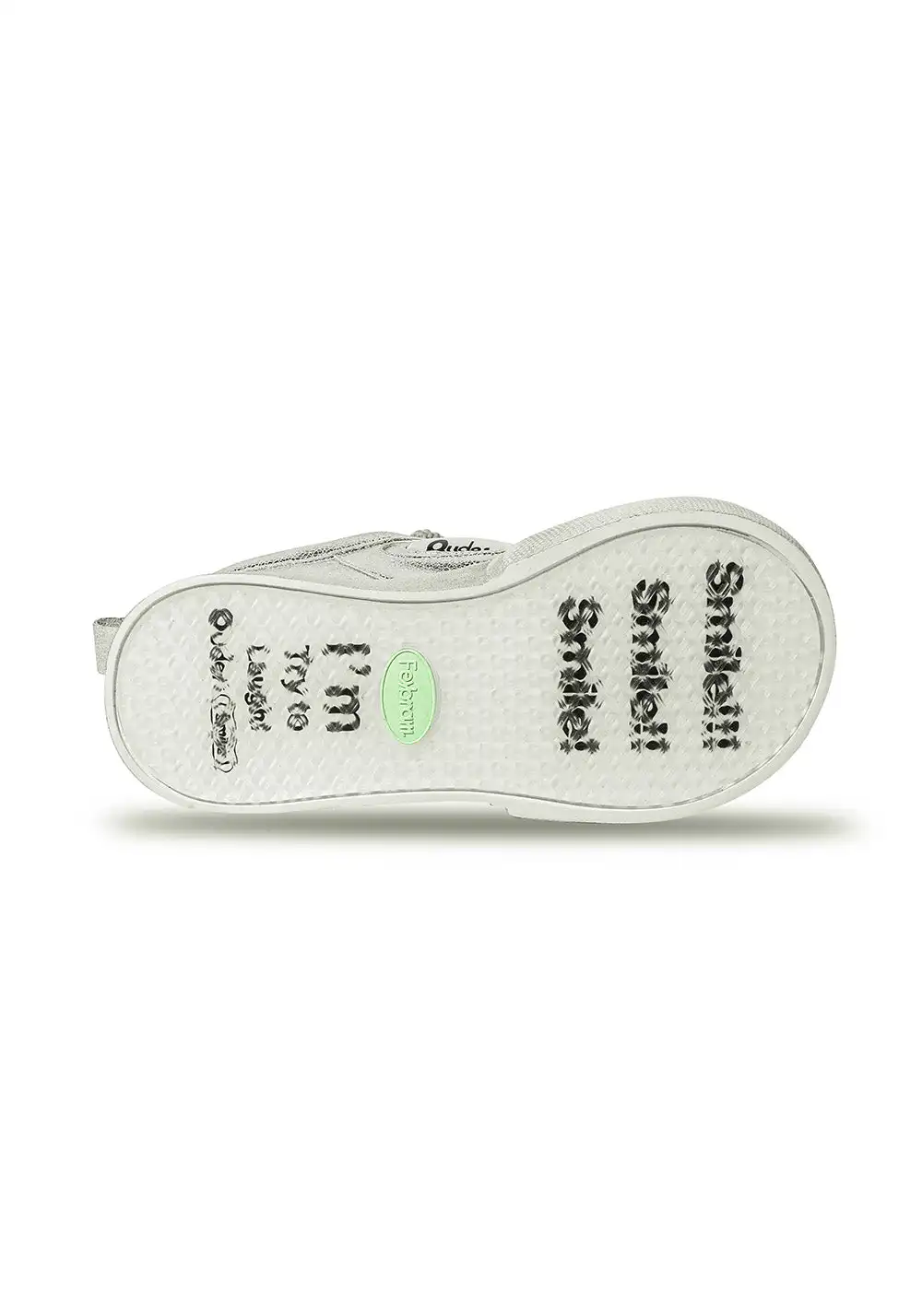 OUDER丨Smile Open Smile Big Head Canvas Shoes-Silver