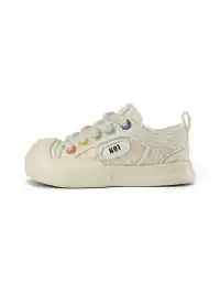 OUDER丨Ouder x Nanbowan Open Smile Canvas Shoes-White Camellia