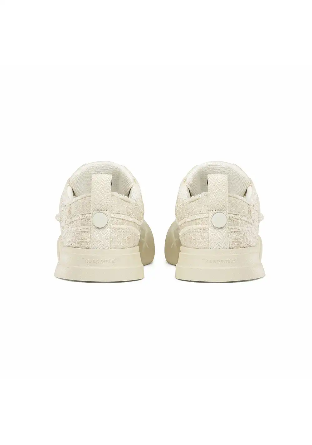 OUDER丨Ouder x Nanbowan Open Smile Canvas Shoes-White Camellia