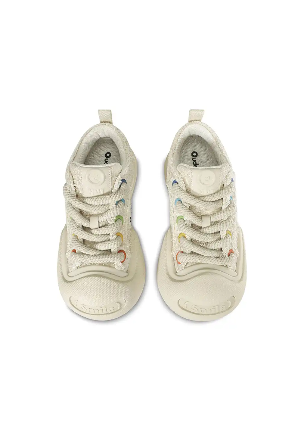 OUDER丨Ouder x Nanbowan Open Smile Canvas Shoes-White Camellia