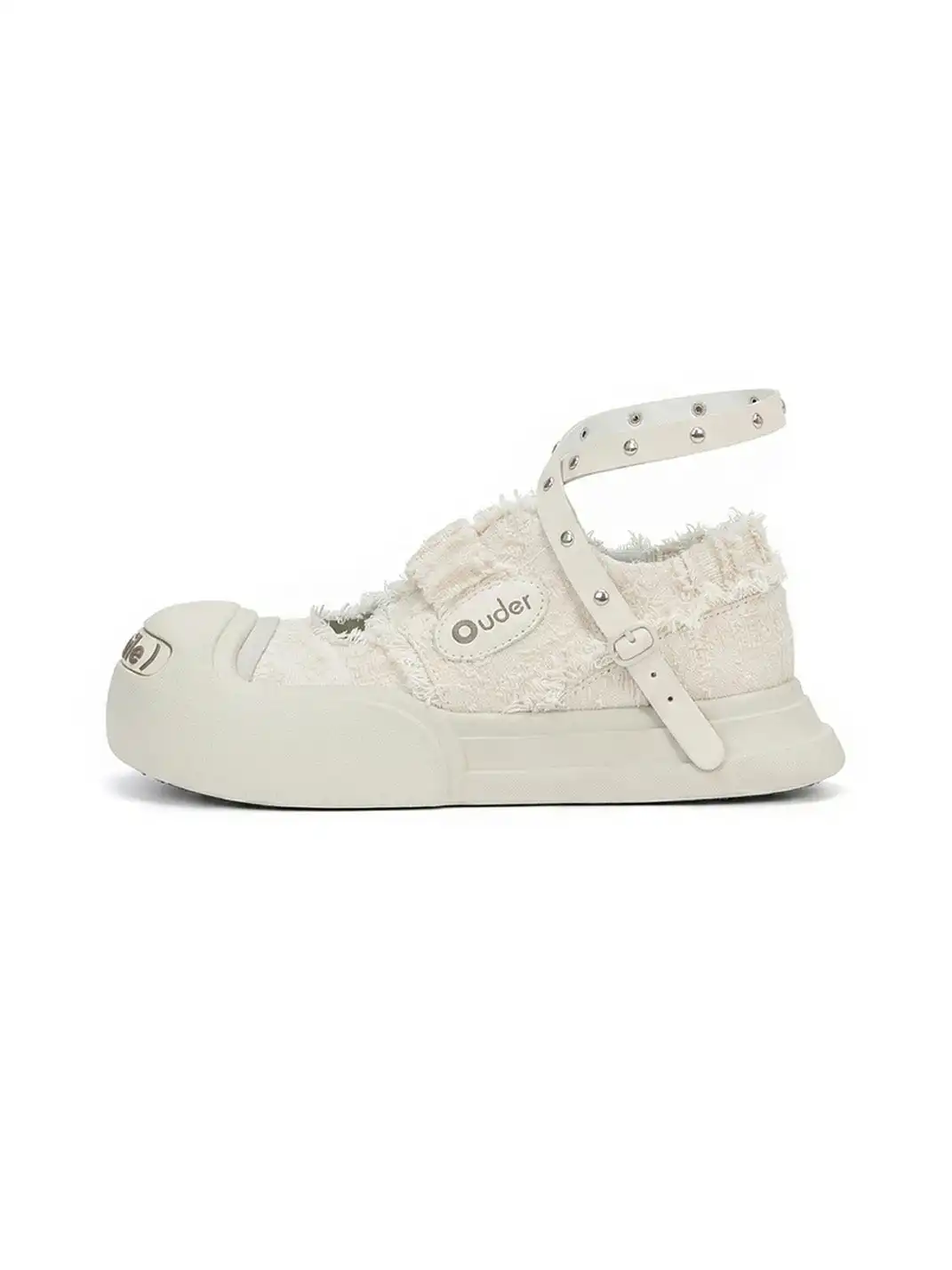 OUDER丨Smile Phantom Canvas Mary Jane Shoes-White