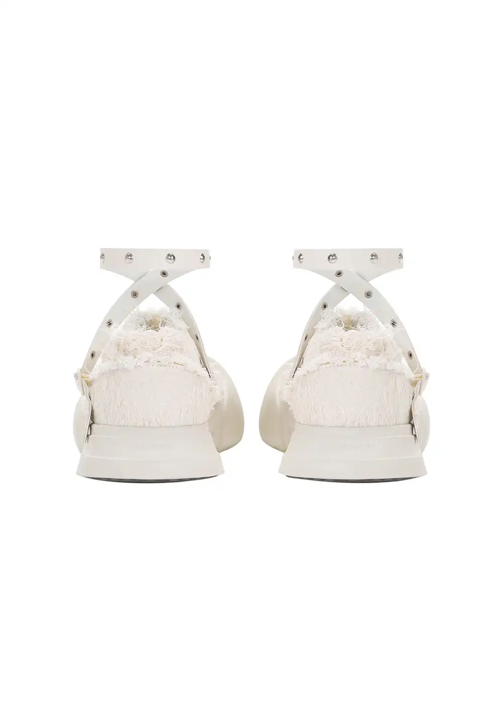 OUDER丨Smile Phantom Canvas Mary Jane Shoes-White