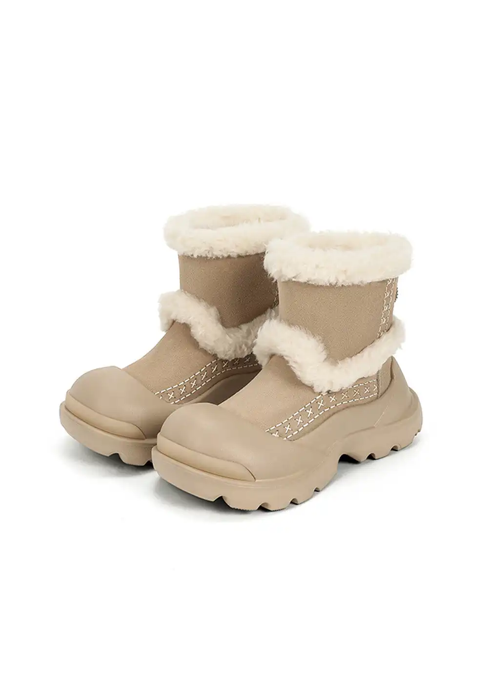 OUDER丨FoldPlush High Waterproof Snow Boots-Brown