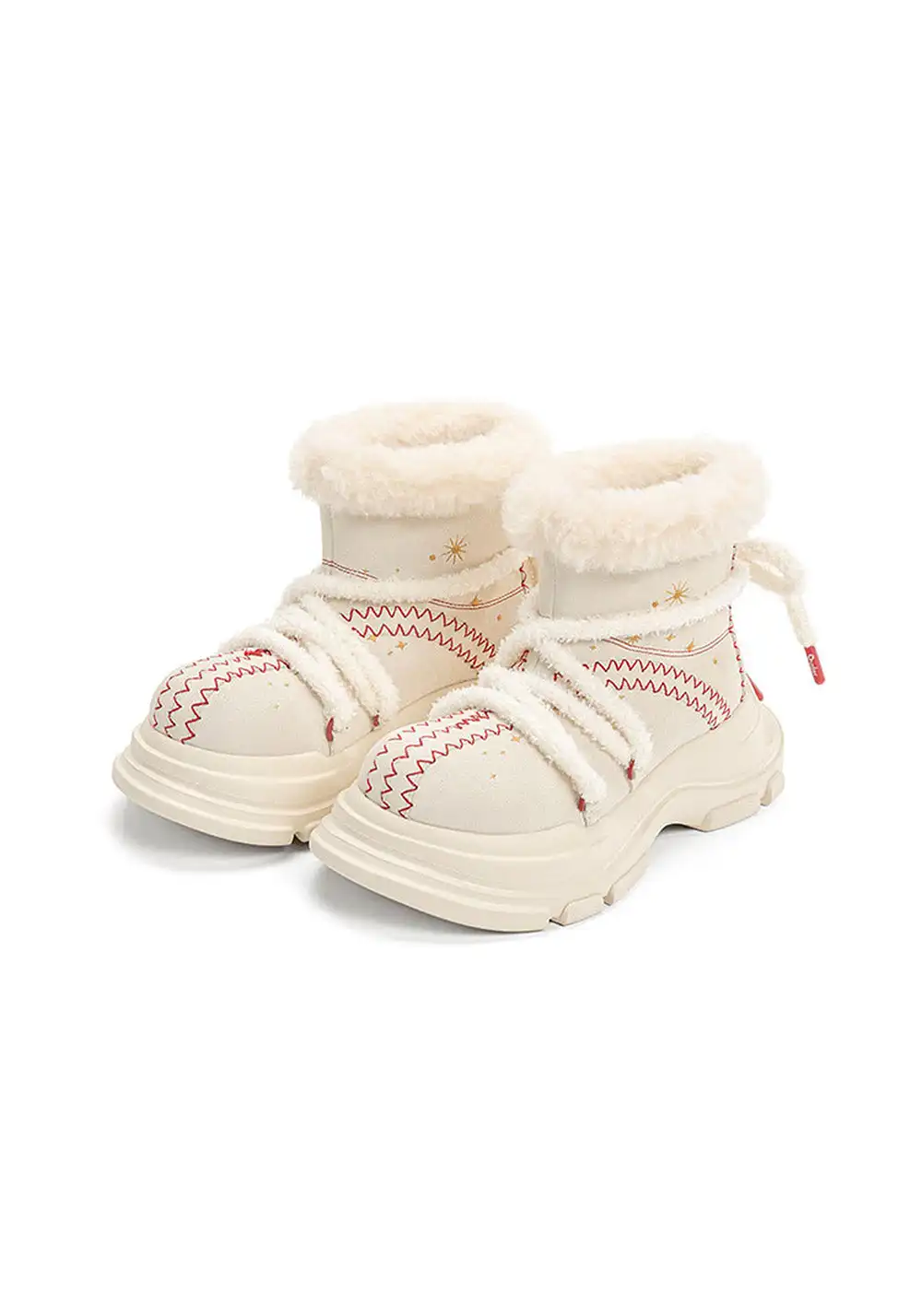 OUDER丨Christmas Lace-Up Waterproof Snow Boots