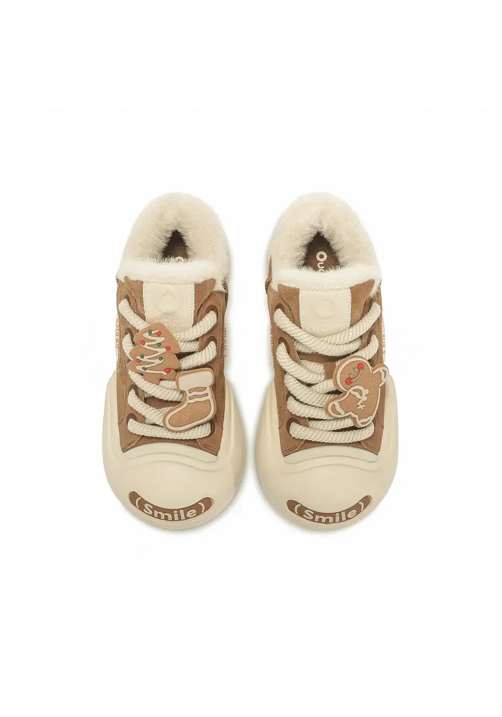 OUDER丨Smile CocoaElf Canvas Shoes-Brown