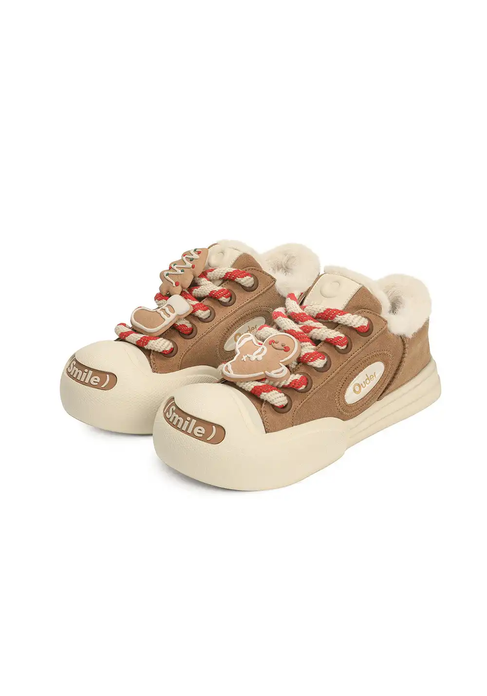 OUDER丨Smile CocoaElf Canvas Shoes-Brown