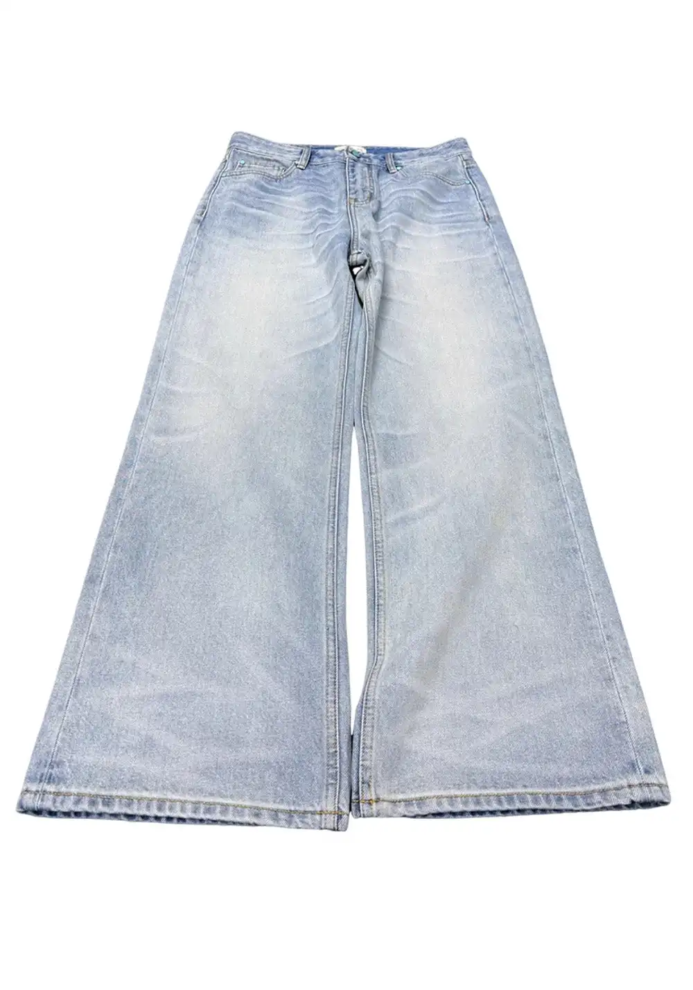 The Butchers Riot-Turq-Wash A-Line Pants