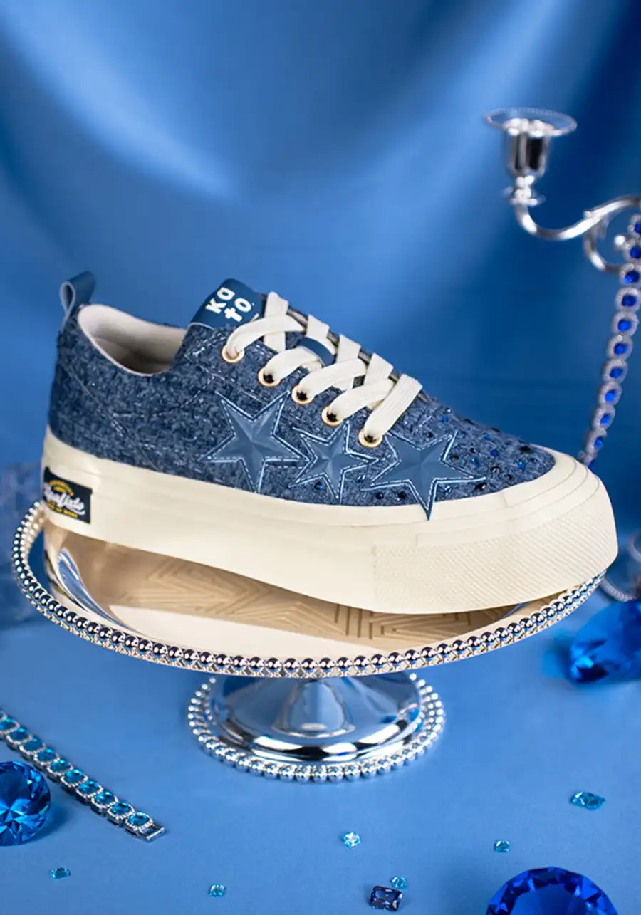 KAALIXTO丨Casual  Canvas Shoes-Blue - 4
